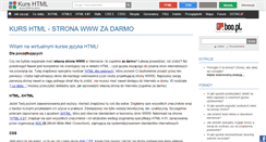 Desktop Screenshot of kurshtml.edu.pl