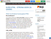 Tablet Screenshot of kurshtml.edu.pl